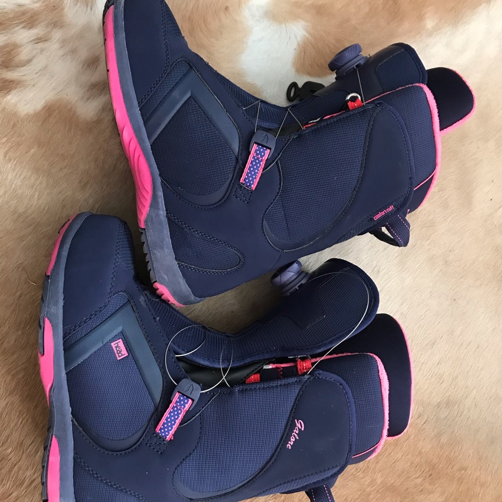 Gently used snowboarding boots